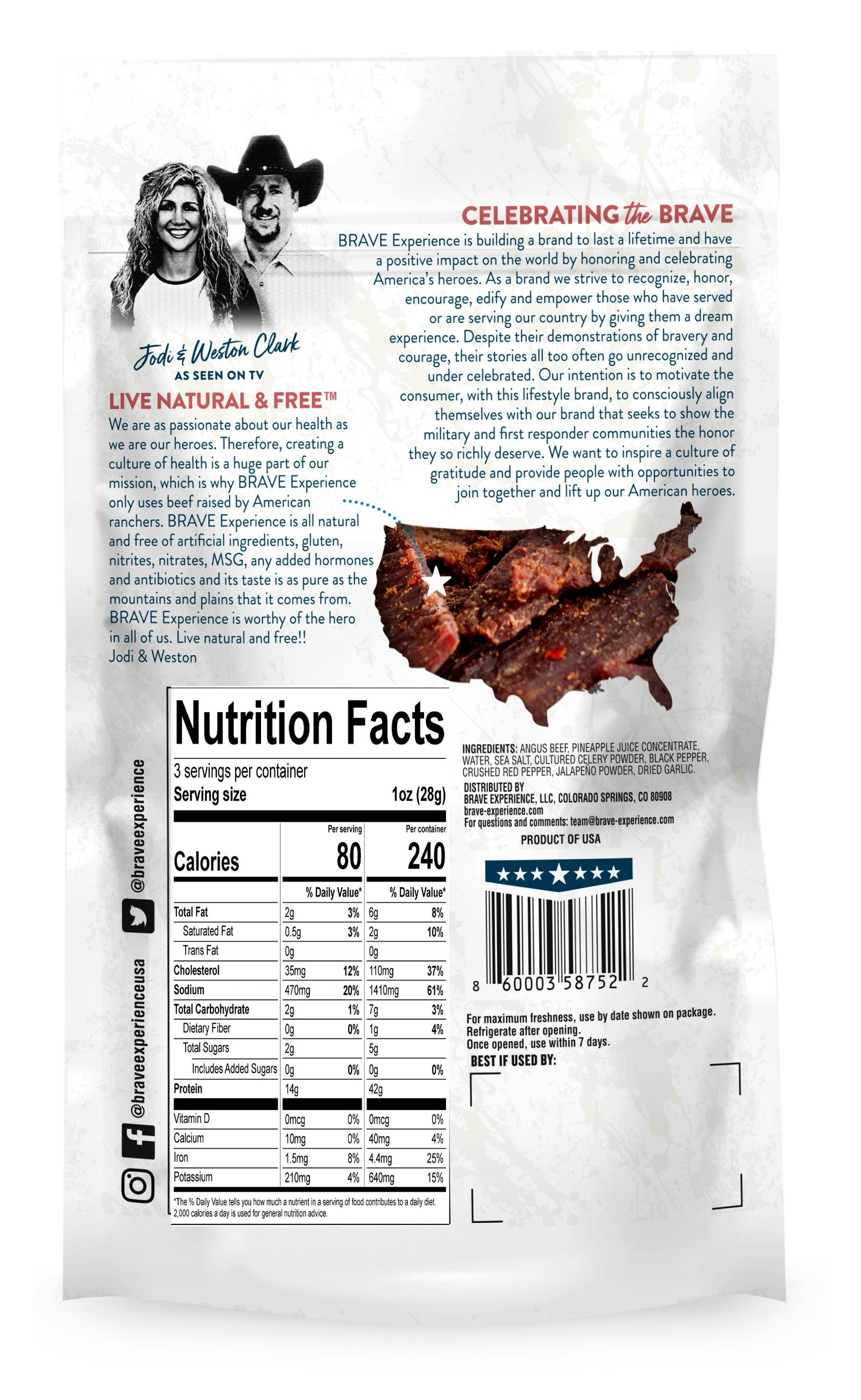 All Natural Peppered Angus Beef Jerky